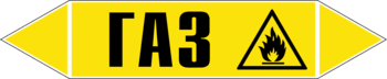 Маркировка трубопровода "газ" ( пленка, 358х74 мм) - Маркировка трубопроводов - Маркировки трубопроводов "ГАЗ" - магазин "Охрана труда и Техника безопасности"
